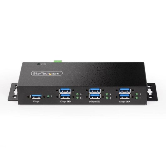 USB-Hub StarTech 7-Port USB 3.2 Gen 1 Metall ESD-Schutz DIN-Schiene