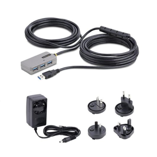 Hub USB StarTech U01043-USB-EXTENDER 4 Puertos USB 3.0, 10m, Alimentado Bus, CC 5V/4A