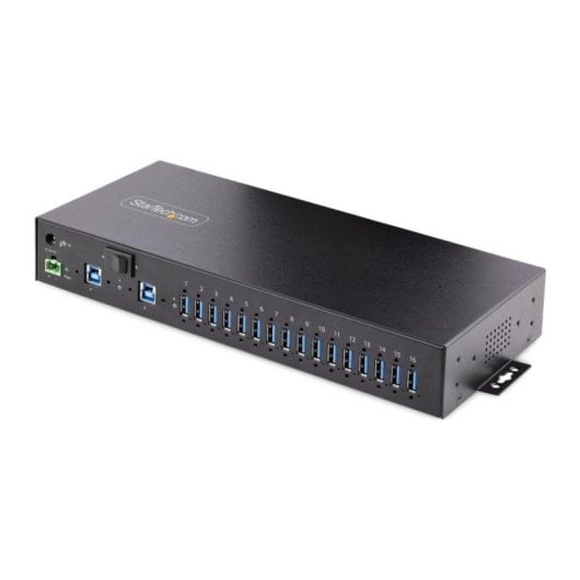 Hub USB 16 Porte StarTech.com 5 Gbps Industriale Montaggio Rack/DIN/Superficie Dual Host