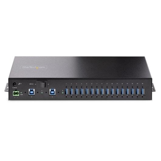 Hub USB 16 Porte StarTech.com 5 Gbps Industriale Montaggio Rack/DIN/Superficie Dual Host