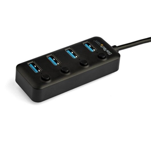 Concentrador USB-C StarTech 4 Portas USB 3.2 Gen 1 Com Interruptores Independentes Concentrador USB-C StarTech 4 Portas USB 3.2 Gen 1 Com Interruptores Independentes