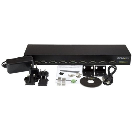 Concentrateur USB StarTech 8 Ports Série RS232, USB 2.0, Noir, Aluminium, 36 W, 100 - 240 V
