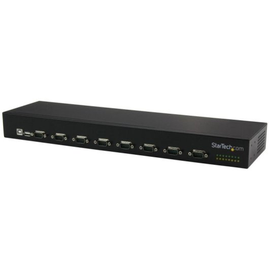 Concentrateur USB StarTech 8 Ports Série RS232, USB 2.0, Noir, Aluminium, 36 W, 100 - 240 V