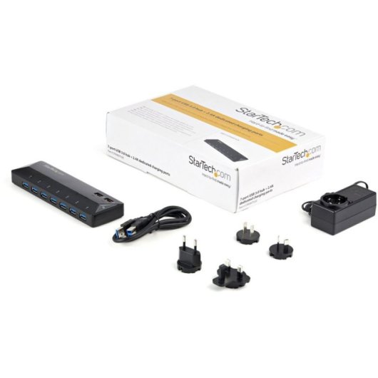 StarTech ST93007U2C Concentrador com 7x USB 3.2 Gen1 e 2x Portas de Carga Rápida