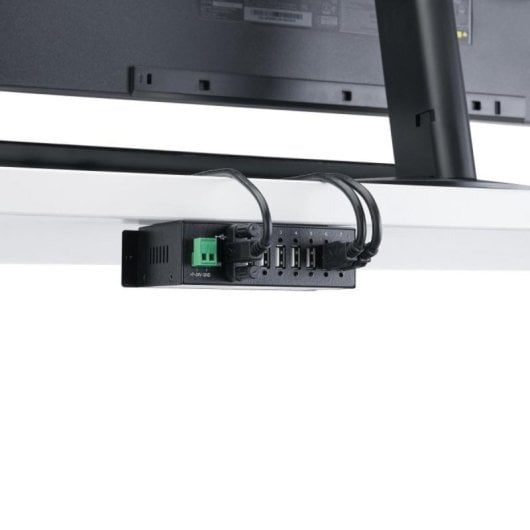 Hub USB 2.0 Industrial StarTech.com 7 Portas Proteção ESD Metal Montável DIN