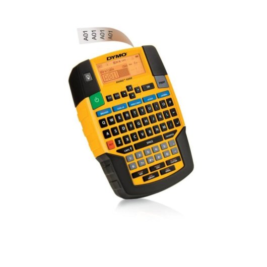 Rotuladora DYMO Rhino 4200 QWERTY Íon de Lítio Preto AmareloRotuladora DYMO Rhino 4200 QWERTY Íon de Lítio Preto Amarelo