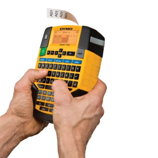 Rotuladora DYMO Rhino 4200 QWERTY Íon de Lítio Preto AmareloRotuladora DYMO Rhino 4200 QWERTY Íon de Lítio Preto Amarelo