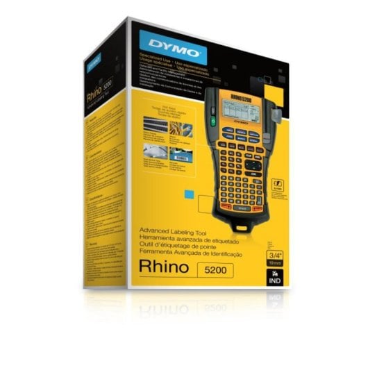 Rotuladora industrial Dymo Rhino 5200 Transferencia térmica 180x180 DPI Negro Amarillo