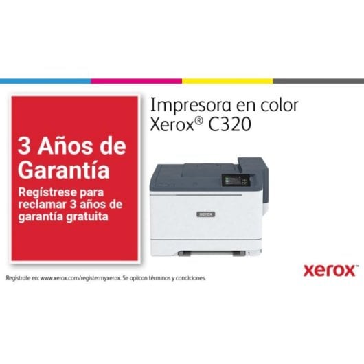 Xerox C320 Impressora Laser a Cores WiFi Duplex 35ppm A4 4800x4800DPI com 3 Bandejas e Ecrã Tátil