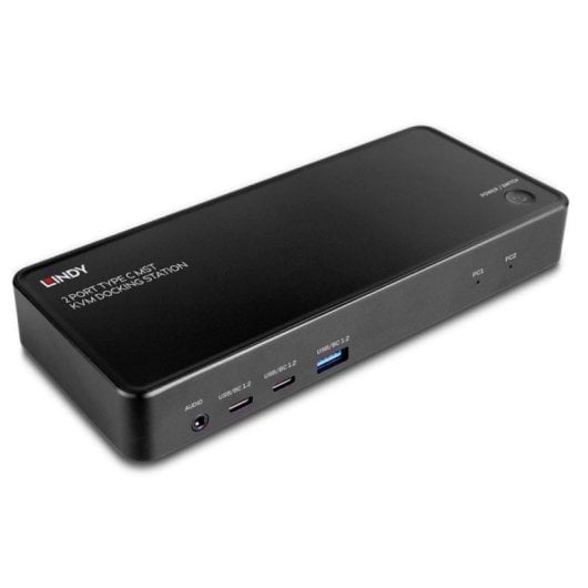 Switch KVM Lindy 43202 2 PCs HDMI 4K Ultra HD DisplayPort USB-C RJ-45 Negro