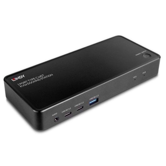 Switch KVM Lindy 43202 2 PCs HDMI 4K Ultra HD DisplayPort USB-C RJ-45 Negro