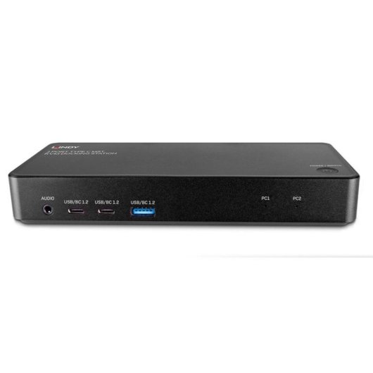 Switch KVM Lindy 43202 2 PCs HDMI 4K Ultra HD DisplayPort USB-C RJ-45 Negro