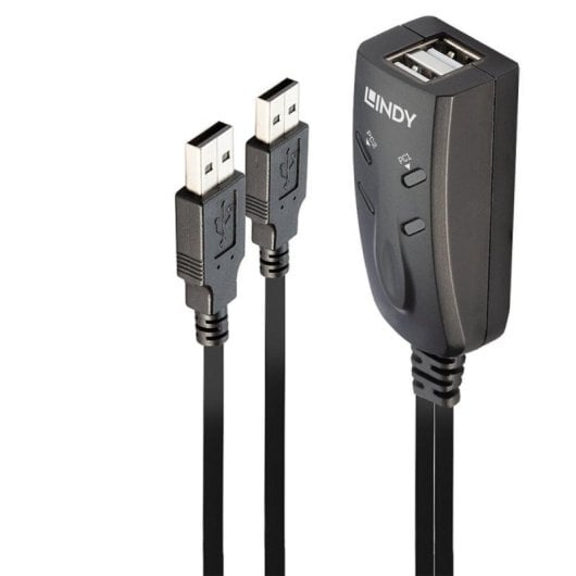 KVM Switch USB 2.0 Lindy 32165 Schwarz 2 Computer, 3 USB-Ports, LED-Anzeige, 1,1 m Kabel