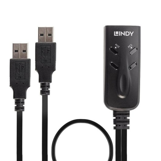 KVM Switch USB 2.0 Lindy 32165 Schwarz 2 Computer, 3 USB-Ports, LED-Anzeige, 1,1 m Kabel