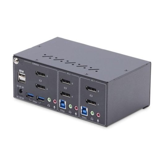 Conmutador KVM StarTech.com SV231DPDDUA2 Monitores 4K60Hz USB Hub 5Gbps Audio