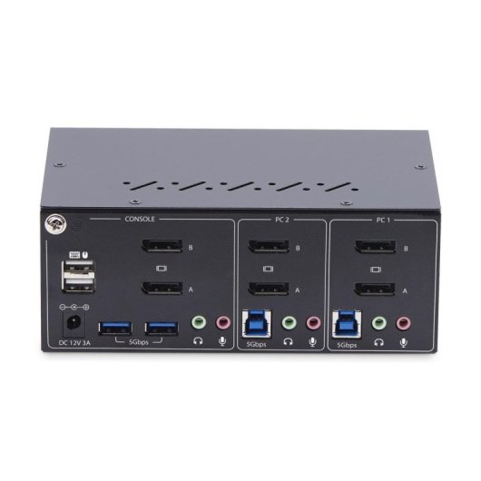 Conmutador KVM StarTech.com SV231DPDDUA2 Monitores 4K60Hz USB Hub 5Gbps Audio