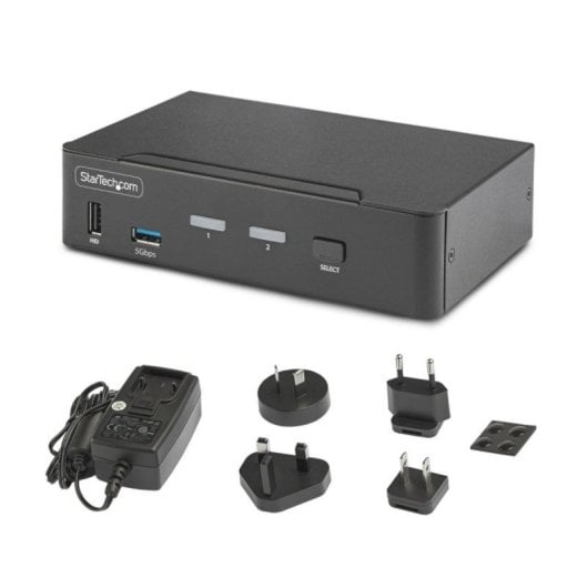 KVM Umschalter StarTech.com DisplayPort 8K 60Hz 2-Port USB 3.0 4K144 KVM Umschalter StarTech.com DisplayPort 8K 60Hz 2-Port USB 3.0 4K144