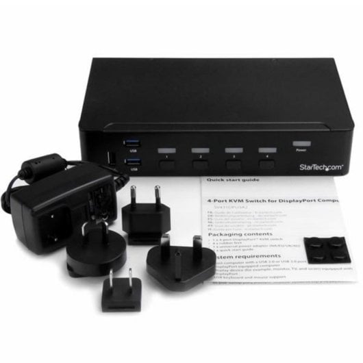 Comutador KVM DisplayPort 4 Portas USB 3.0 4K StarTech.com Comutador KVM DisplayPort 4 Portas USB 3.0 4K StarTech.com