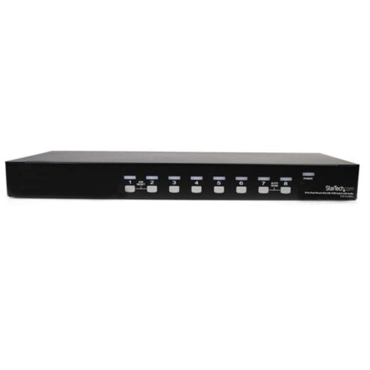 Conmutador KVM StarTech SV831DUSBAU 8 Puertos USB VGA 1U Rack Audio OSD Negro