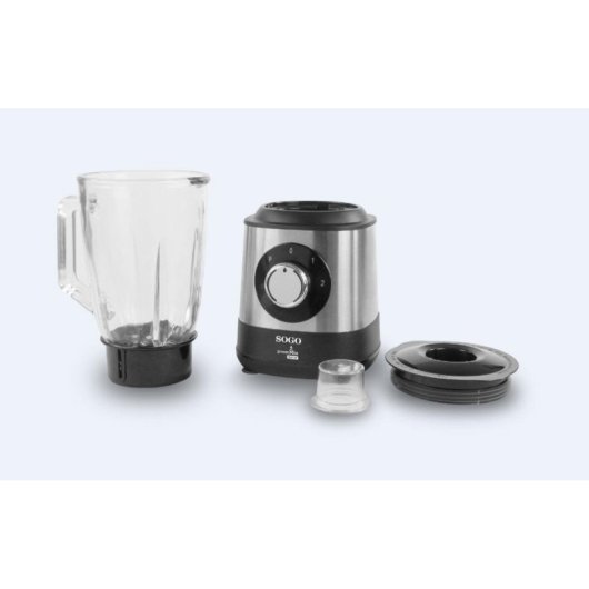 Batidora de vaso Sogo BAT-SS-5585 1.5L 1500W Acero inoxidable Vidrio Picahielo Garantía 3 años