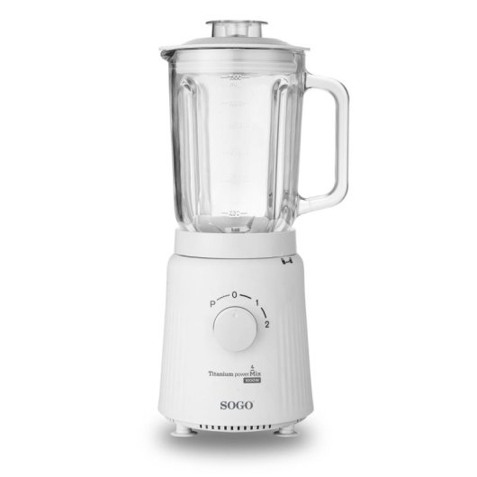 Frullatore a Bicchiere Titanium Power Mix 1000W 1,5L 2 Velocità Acciaio Inox Titanio