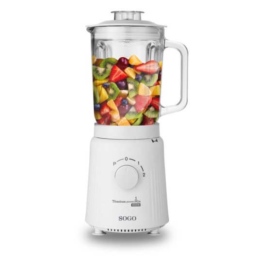Frullatore a Bicchiere Titanium Power Mix 1000W 1,5L 2 Velocità Acciaio Inox Titanio