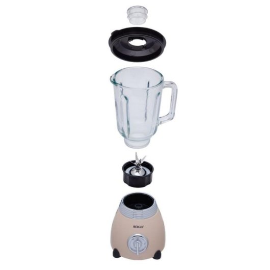 Batitrice Sogo BAT-SS-5565 2 Velocità Pulse 1,5L Vetro Acciaio Inox
