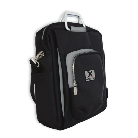 Mala Portátil Multi-Compartimentos 15.6” Nylon Preto Cinzento Mala Portátil Multi-Compartimentos 15.6” Nylon Preto Cinzento