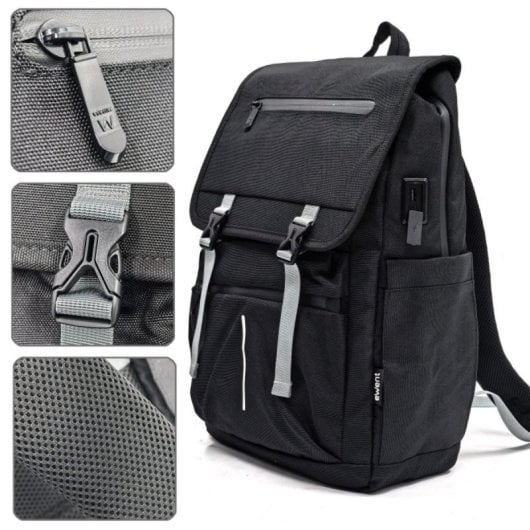 Mochila VINTAGE Unisex 27 L Oxford 900D rPET USB Anschluss TSA Schloss Mochila VINTAGE Unisex 27 L Oxford 900D rPET USB Anschluss TSA Schloss