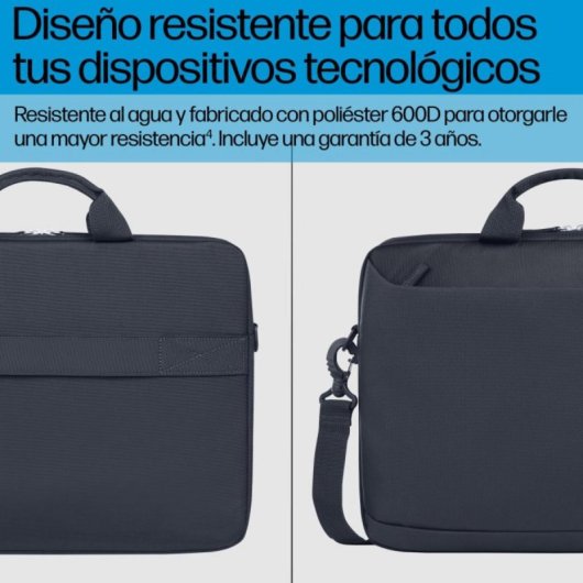 Maletín HP Everyday 16" Gris Resistente al Agua Poliéster Universal 490g Volumen 12L