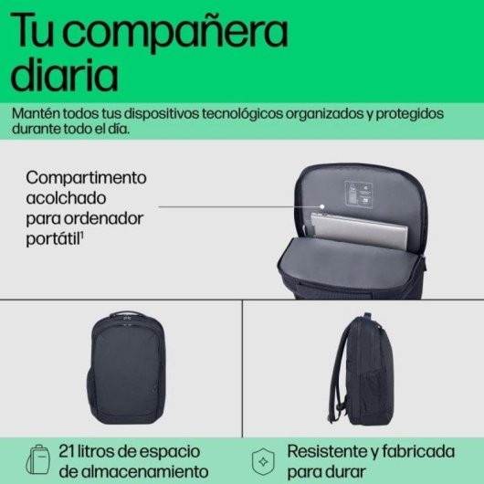 HP Everyday Rucksack für Laptops 16" Grau 570g Polyester Wasserdicht Universell