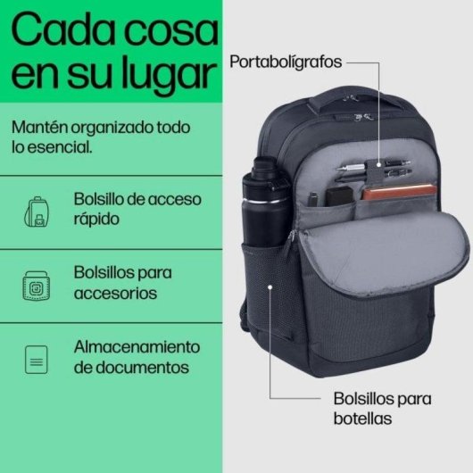 HP Everyday Rucksack für Laptops 16" Grau 570g Polyester Wasserdicht Universell