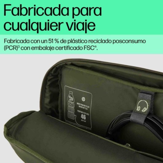 Borsa modulare HP per portatili 15,6 pollici Verde Grigia 22L Borsa modulare HP per portatili 15,6 pollici Verde Grigia 22L
