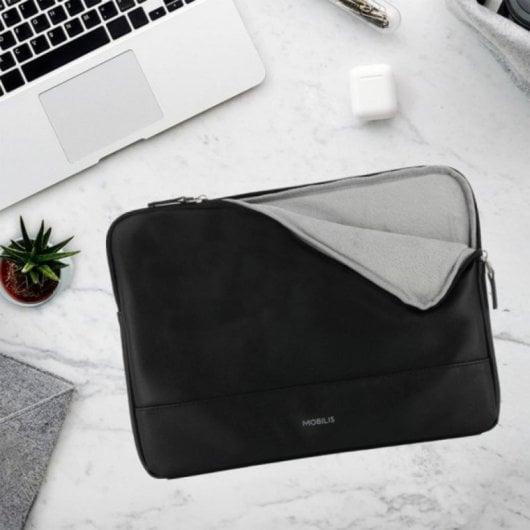 Funda Mobilis Origine 2 para portátil 14" resistente a golpes y agua, negro, neopreno