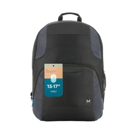 Mochila Mobilis The One Basic 17" Poliéster Negro/Marina Resistente al Agua 25L Unisex