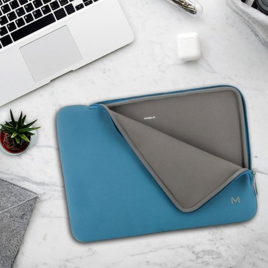 Funda Mobilis 049018 Neopreno Azul Gris MacBook Pro 13''/14'' Resistente Cremallera
