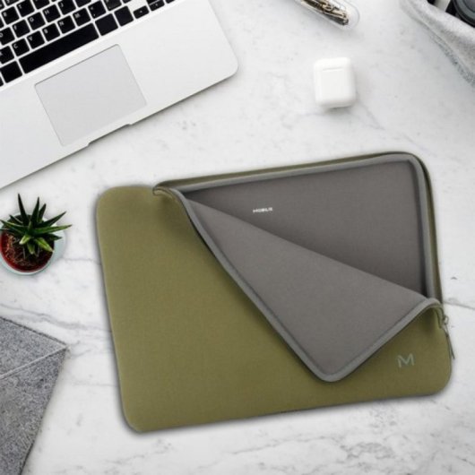 Maletín Mobilis 049020 Verde/Gris Neopreno Universal 14.2" Resistente a golpes y rayones
