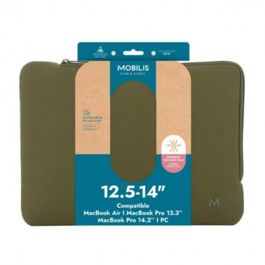 Maletín Mobilis 049020 Verde/Gris Neopreno Universal 14.2" Resistente a golpes y rayones