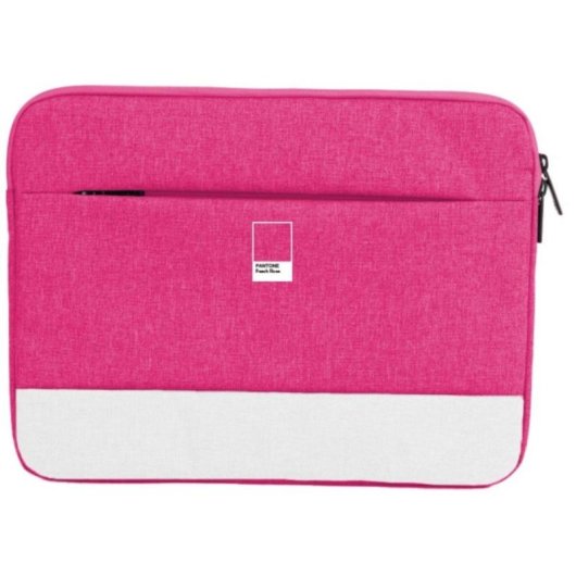 Funda para portátil Pantone 15.6" con ratón inalámbrico, acolchada, rosa, USB, universal