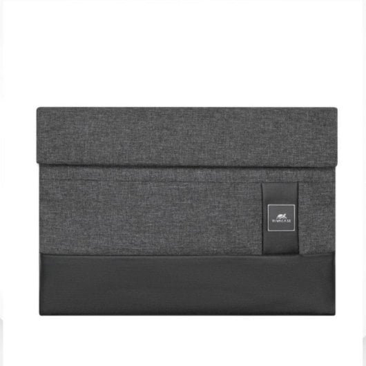 Funda Rivacase 8802 para portátil 13.3" Poliéster Poliuretano Negro Gris compartimento tableta