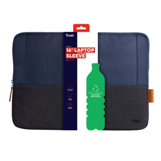 Funda Trust Lisboa Universal 40,6 cm (16") Fabricada con Materiales Reciclados