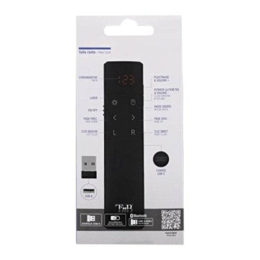 Präsentationslaser T'nB AIRMOUSE2 IR kabellos Wiederaufladbar Schwarz Präsentationslaser T'nB AIRMOUSE2 IR kabellos Wiederaufladbar Schwarz