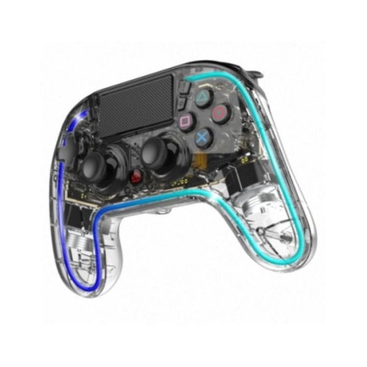 Gamepad Spirit of Gamer Neon Bluetooth Transparente 10 Modos RGB Macro Turbo 900mAh