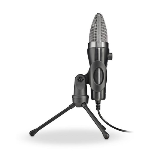 Microphone NGS MS120 USB cardioïde streaming podcast noir