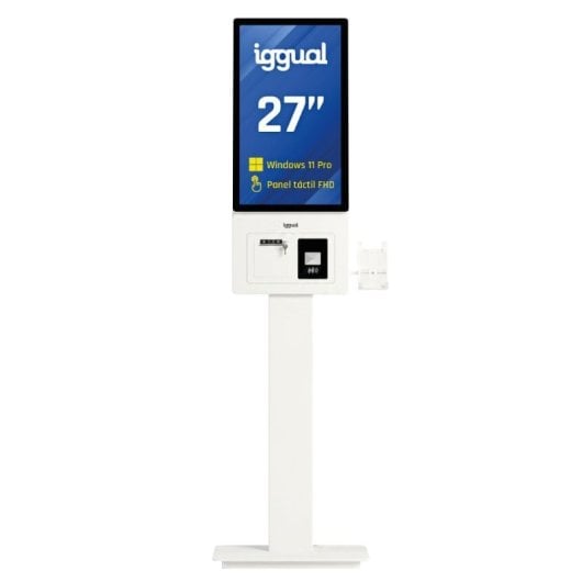 Kiosco interactivo iggual ORCHID KI-27 Intel Core i5 12ª Gen 8GB 256GB SSD 27" FHD Táctil Windows 11 Pro