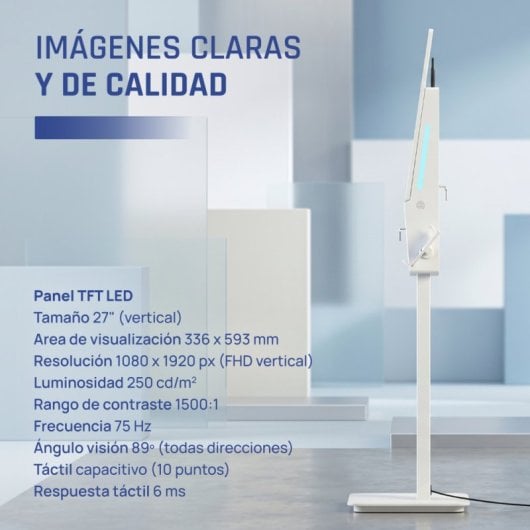 Kiosco interactivo iggual ORCHID KI-27 Intel Core i5 12ª Gen 8GB 256GB SSD 27" FHD Táctil Windows 11 Pro