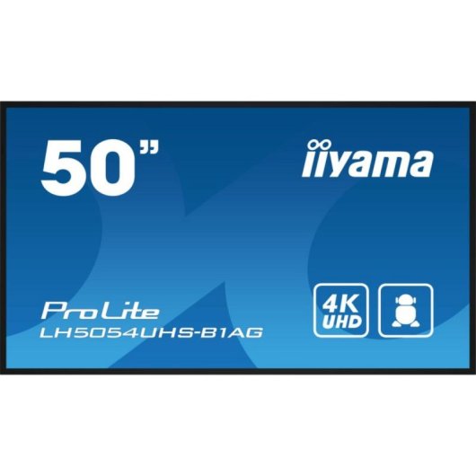 Monitor Digital Signage iiyama LH5054UHS-B1AG 49.5" 4K 500cd/m² WiFi Android 11 24/7 Negro