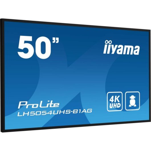 Monitor Digital Signage iiyama LH5054UHS-B1AG 49.5" 4K 500cd/m² WiFi Android 11 24/7 Negro