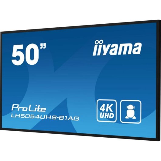 Monitor Digital Signage iiyama LH5054UHS-B1AG 49.5" 4K 500cd/m² WiFi Android 11 24/7 Negro