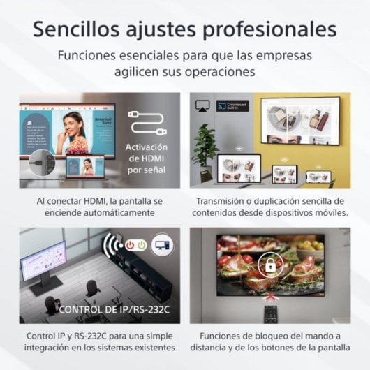 Pantalla profesional Sony FW-43EZ20L 43" 4K UHD Direct-LED Android 350 nits HDR WiFi 16/7
